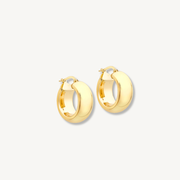 Statement Tube Hoop Earrings – 18ct Yellow Gold