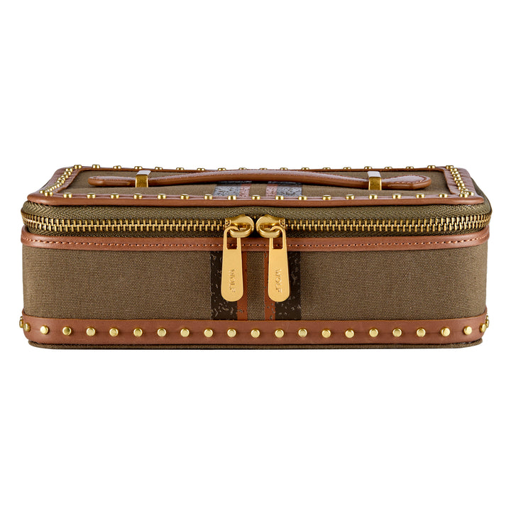 Ida Travel Jewellery Zip Case — Khaki