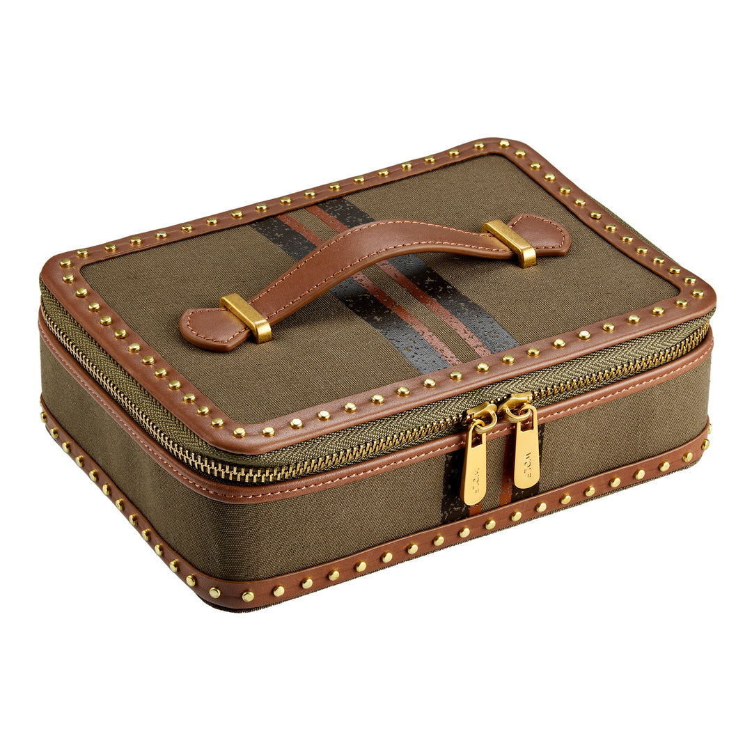 Ida Travel Jewellery Zip Case — Khaki