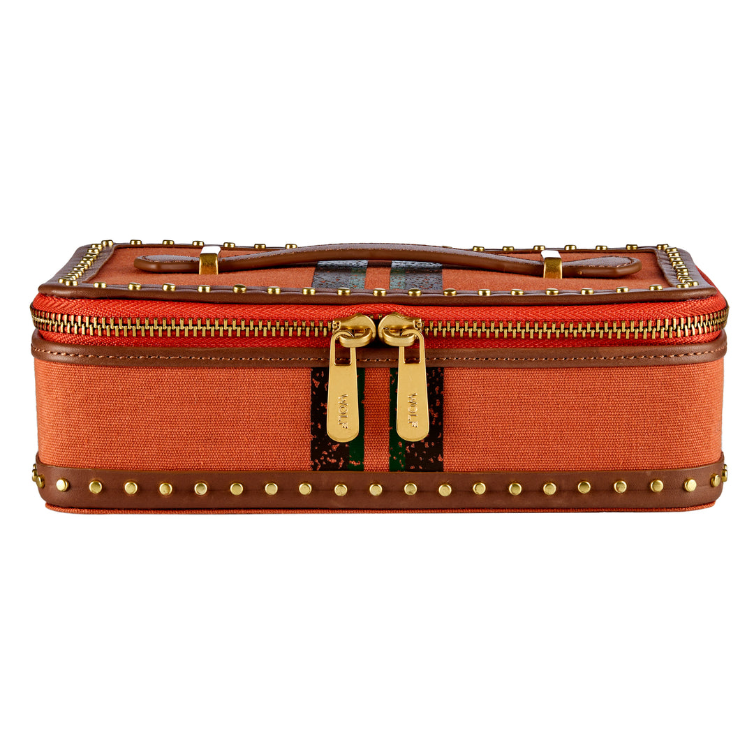 Ida Travel Jewellery Zip Case — Orange