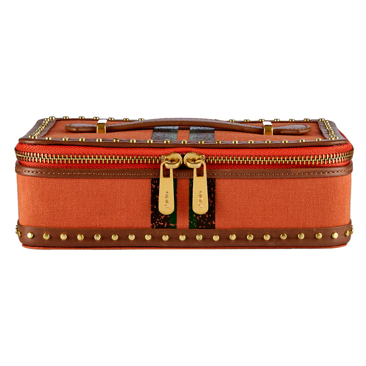 Ida Travel Jewellery Zip Case — Orange
