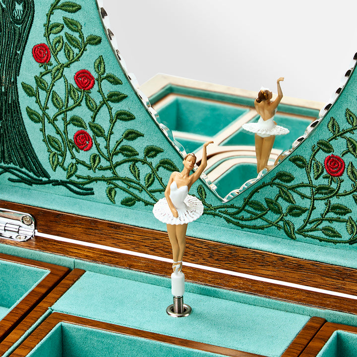 Ballet Musical Jewellery Box — Sleeping Beauty Walnut Wood