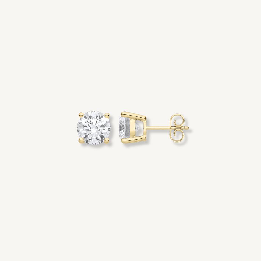 4ct Lab Grown Diamond Stud Earrings | 18ct Gold | Brilliant Cut | IGI Certified