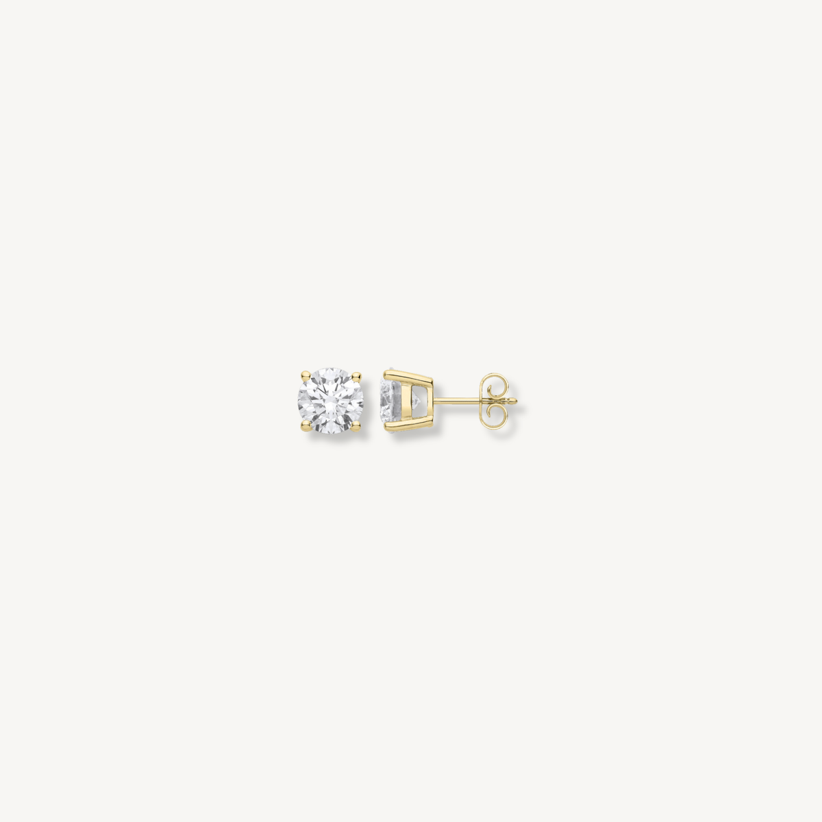 1ct Brilliant Cut Lab Grown Diamond Stud Earrings in 18ct Gold | IGI Certified