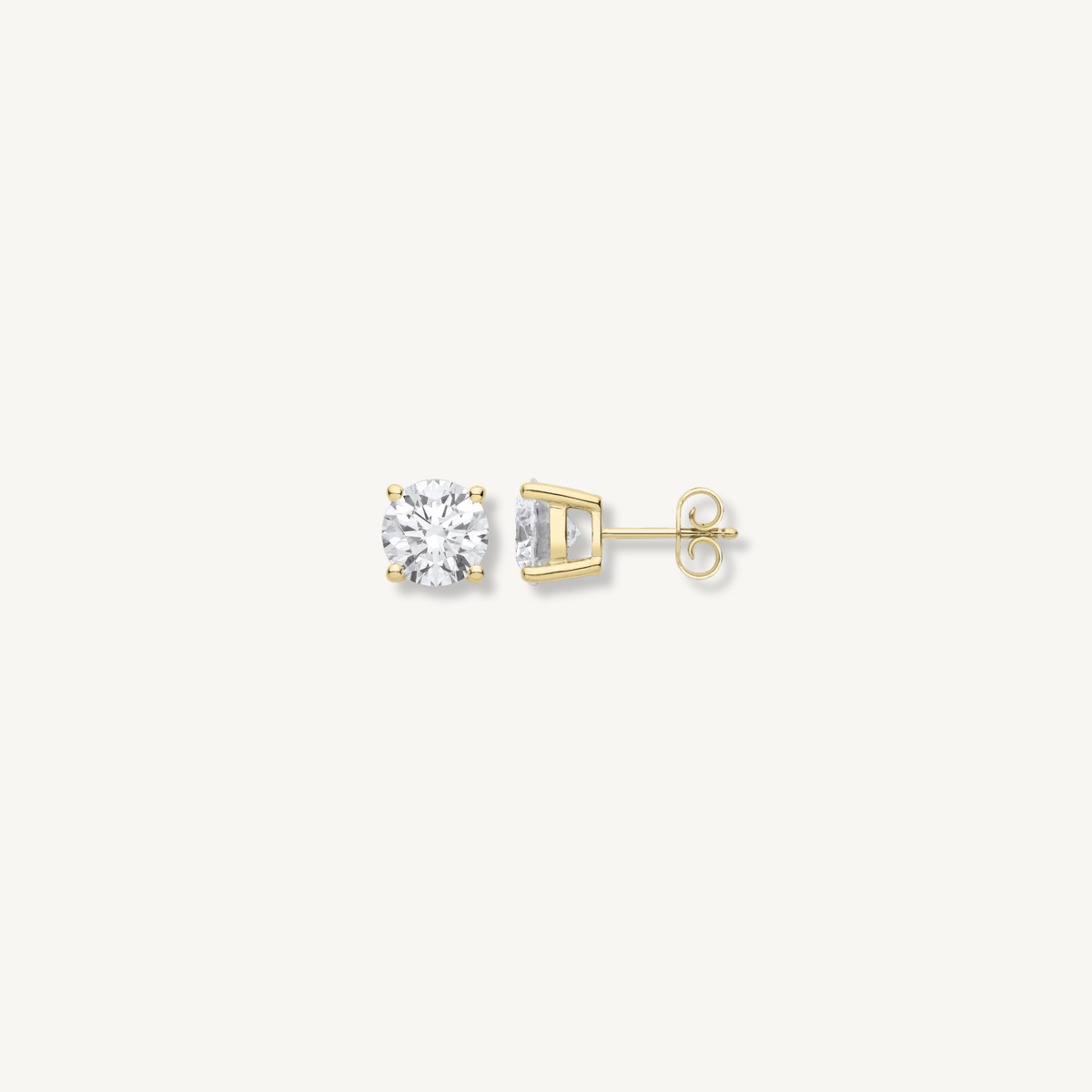 3ct Brilliant Cut Lab Grown Diamond Stud Earrings in 18ct Gold | IGI Certified
