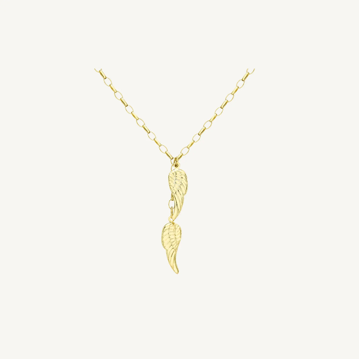 Angel Wing Pendant Necklace – 9ct Yellow Gold THERESHEIS.jewels*