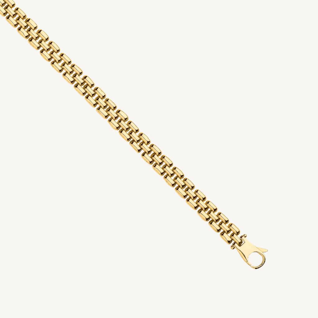 Panther Link Bracelet – 9ct Yellow Gold THERESHEIS.jewels*