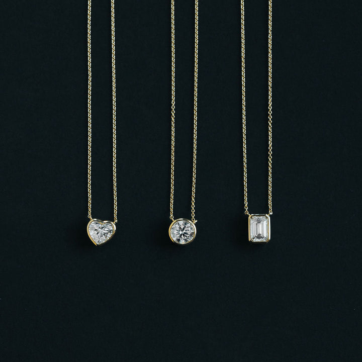 IGI Certified 1ct Heart Lab Grown Diamond Necklace – 9ct Yellow Gold