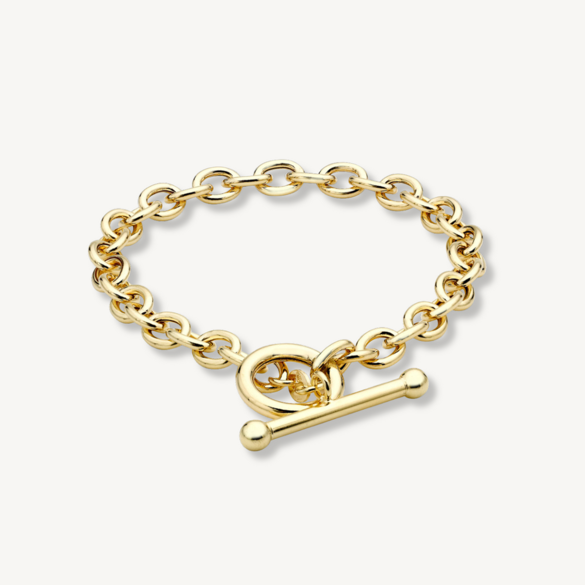 T-Bar Belcher Bracelet – 9ct Yellow Gold