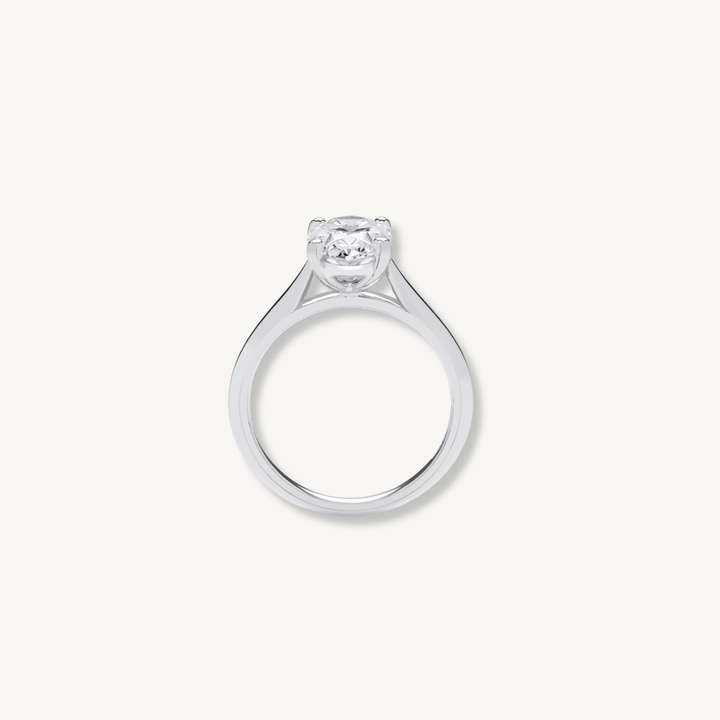 Oval Cut Lab Grown Diamond Engagement Ring | 2.00ct D/E VS | 18ct White Gold | IGI Certified