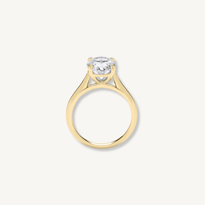 Oval Cut Lab Grown Diamond Engagement Ring | 3.00ct D/E VS | 18ct Yellow Gold | IGI Certified