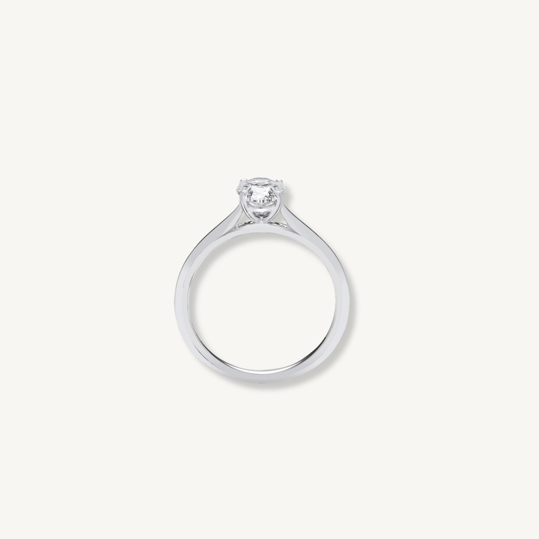Oval Cut Lab Grown Diamond Engagement Ring | 1.00ct D/E VS | 18ct White Gold | IGI Certified