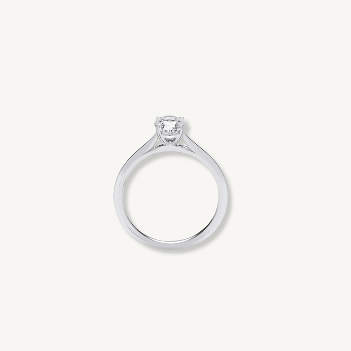 Oval Cut Lab Grown Diamond Engagement Ring | 1.00ct D/E VS | 18ct White Gold | IGI Certified