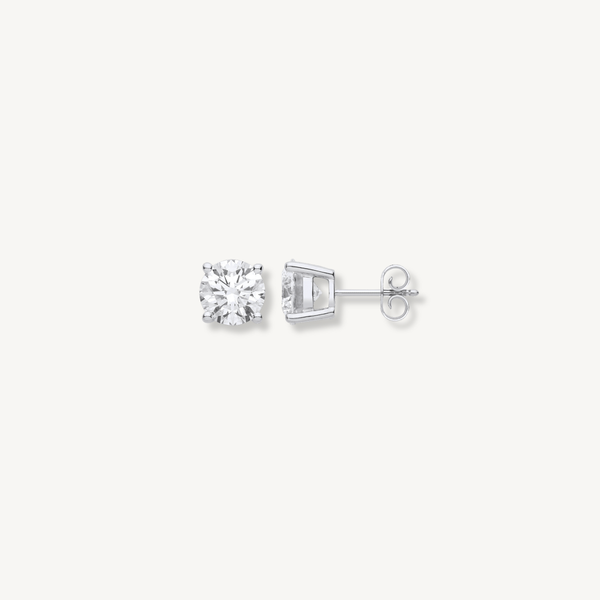 3ct Lab Grown Diamond Stud Earrings in 18ct Gold | Bridal Diamond Studs