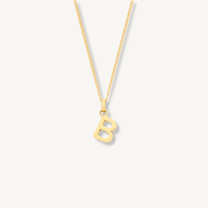 Initial Necklace — 9ct Yellow Gold