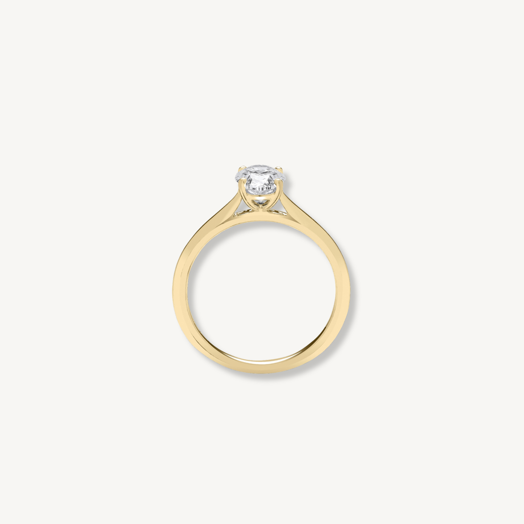 Oval Cut Lab Grown Diamond Engagement Ring | 1.00ct D/E VS | 18ct Yellow Gold | IGI Certified