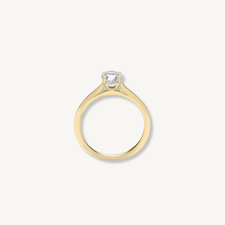 Oval Cut Lab Grown Diamond Engagement Ring | 1.00ct D/E VS | 18ct Yellow Gold | IGI Certified