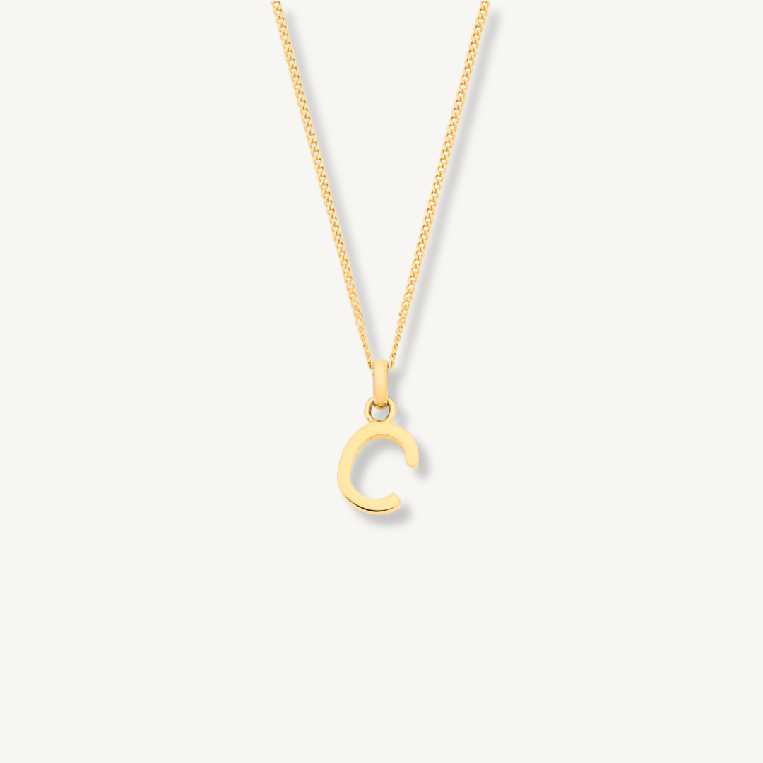 Initial Necklace — 9ct Yellow Gold