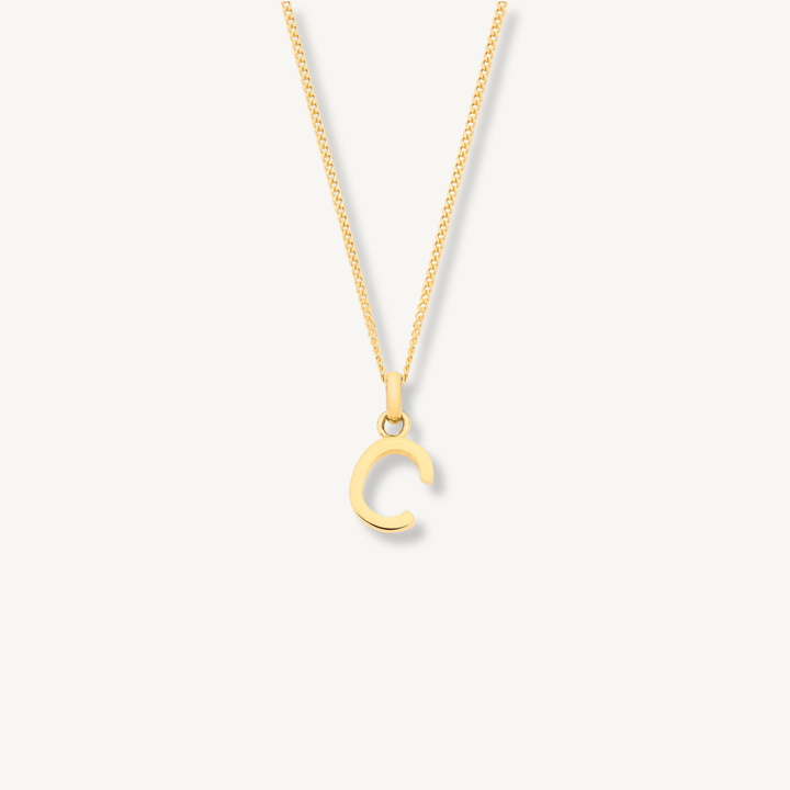 Initial Necklace — 9ct Yellow Gold