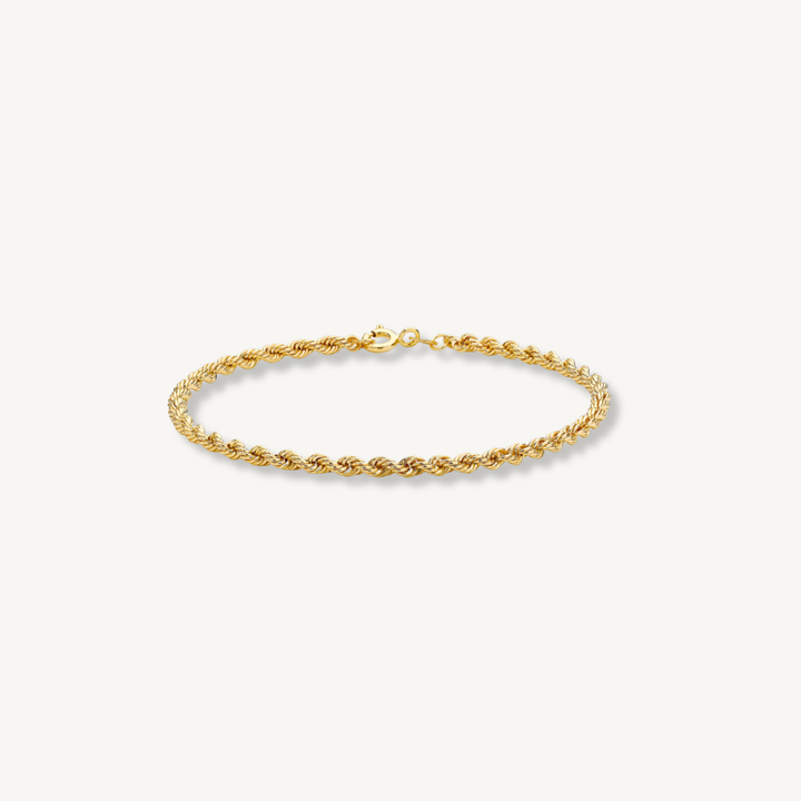 Rope Chain Bracelet – 9ct Yellow Gold