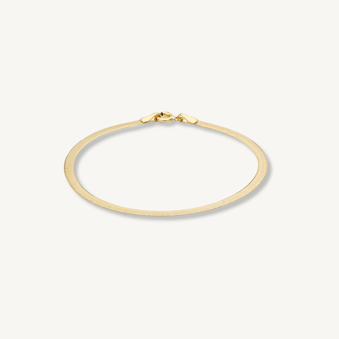 Herringbone Chain Bracelet – 9ct Yellow Gold