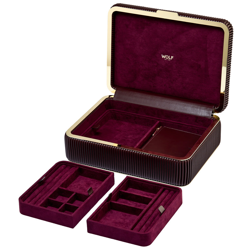 Bella Medium Jewellery Box — Bordeaux