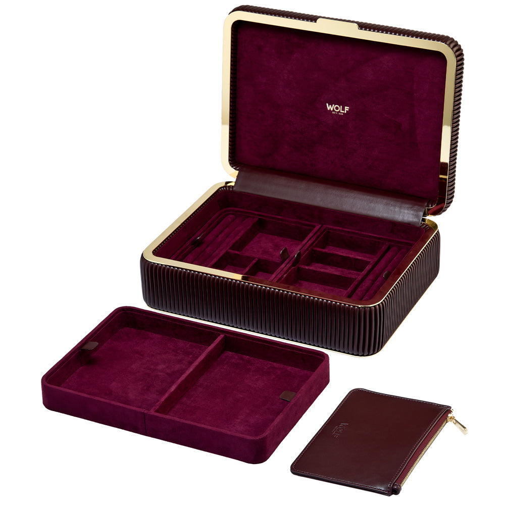 Bella Medium Jewellery Box — Bordeaux