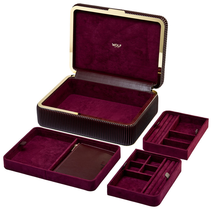 Bella Medium Jewellery Box — Bordeaux