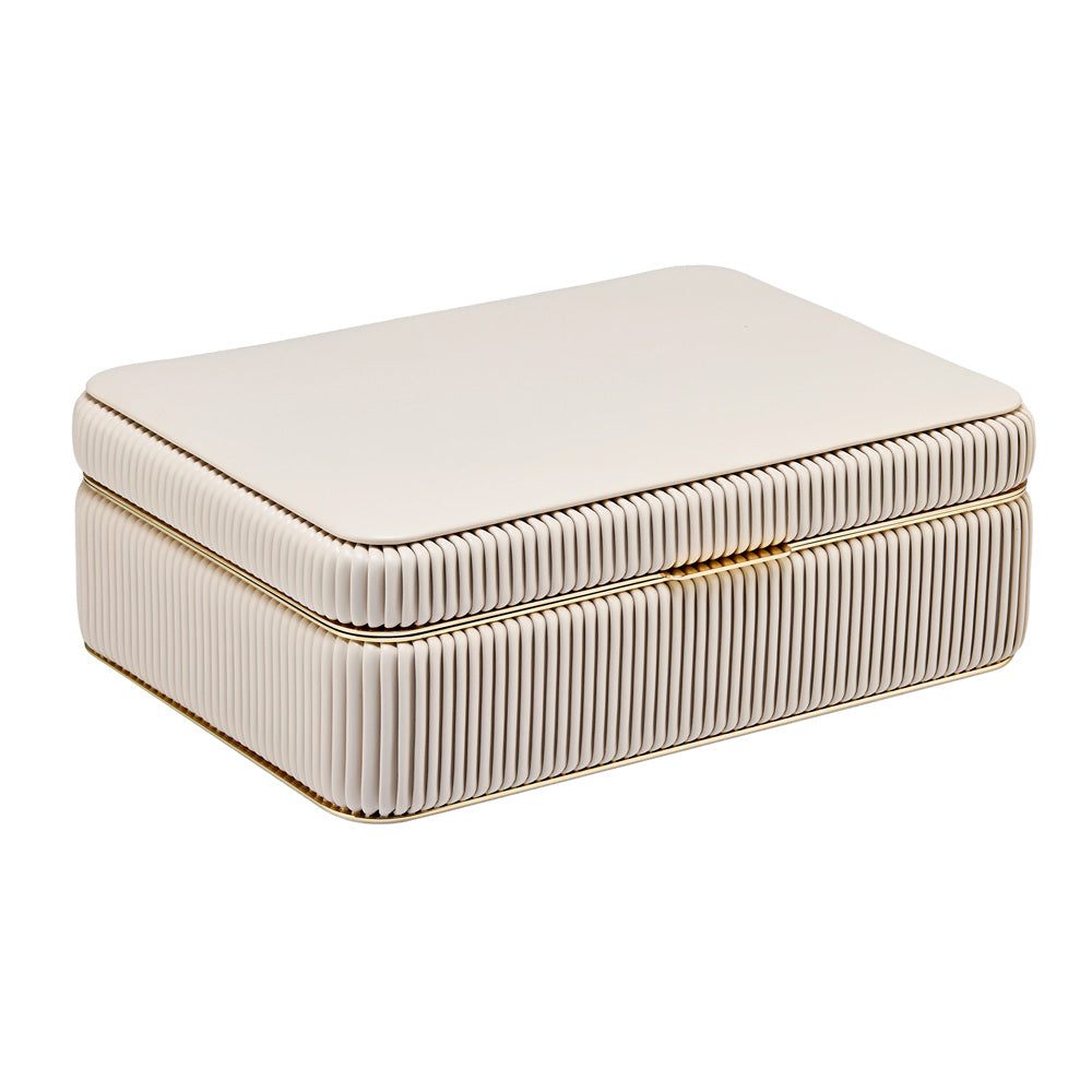 Bella Medium Jewellery Box — Bone