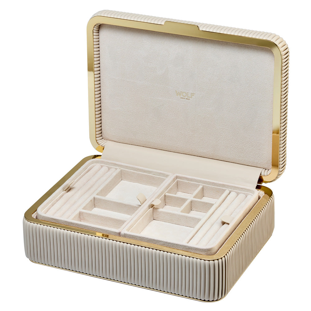 Bella Medium Jewellery Box — Bone