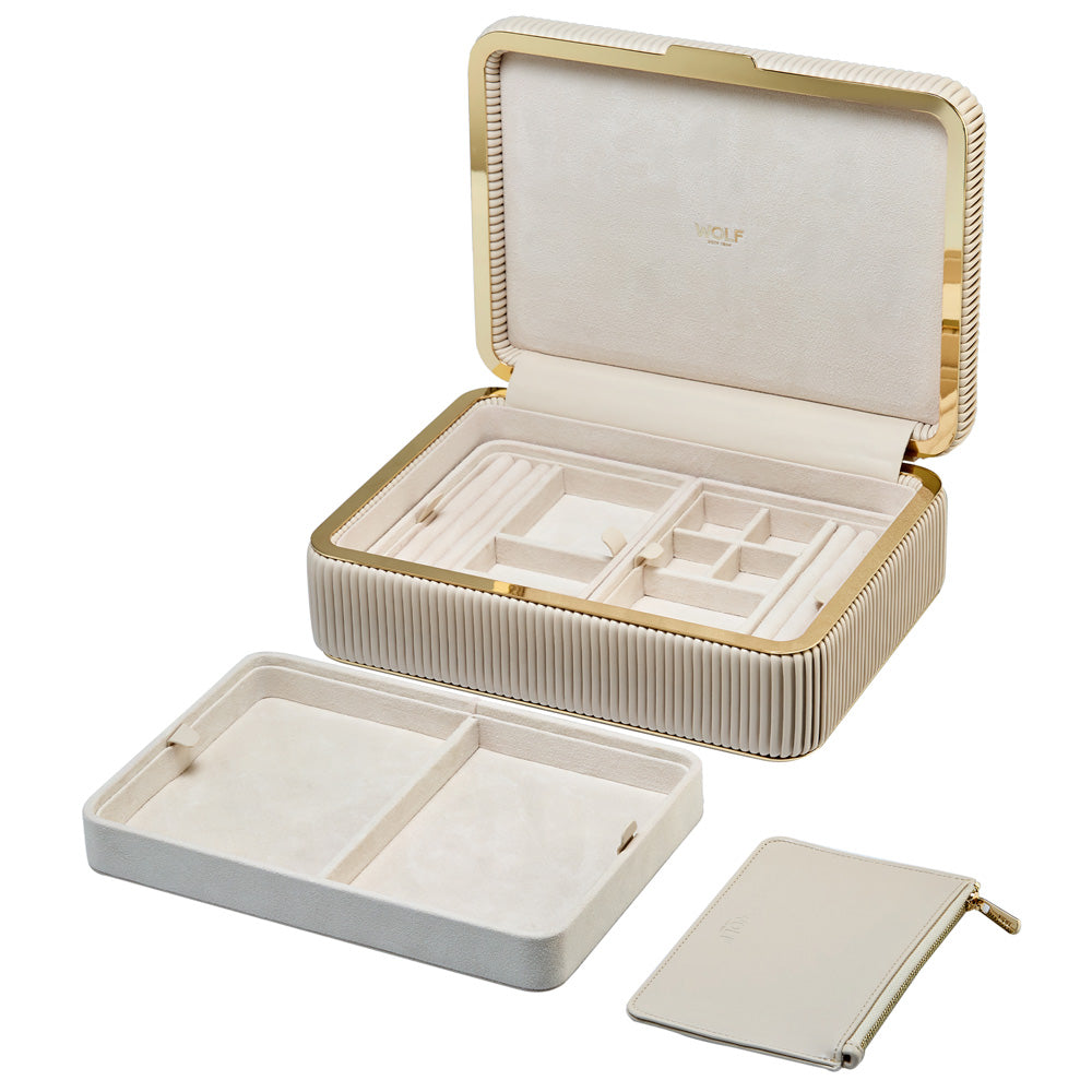 Bella Medium Jewellery Box — Bone