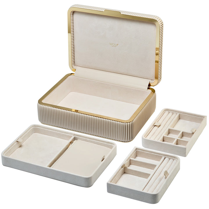 Bella Medium Jewellery Box — Bone
