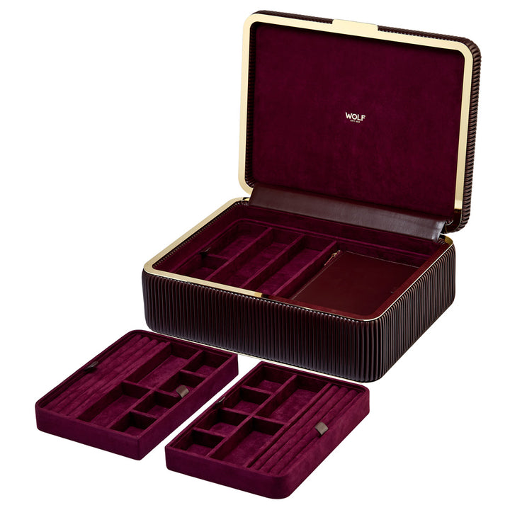 Bella Large Jewellery Box — Bordeaux