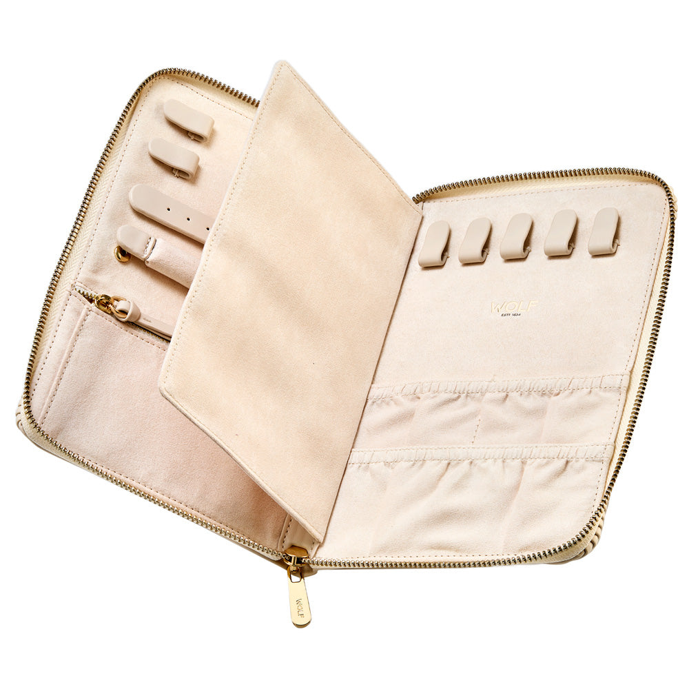 Bella Jewellery Zip Case — Bone