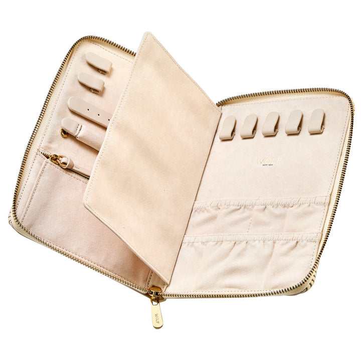Bella Jewellery Zip Case — Bone