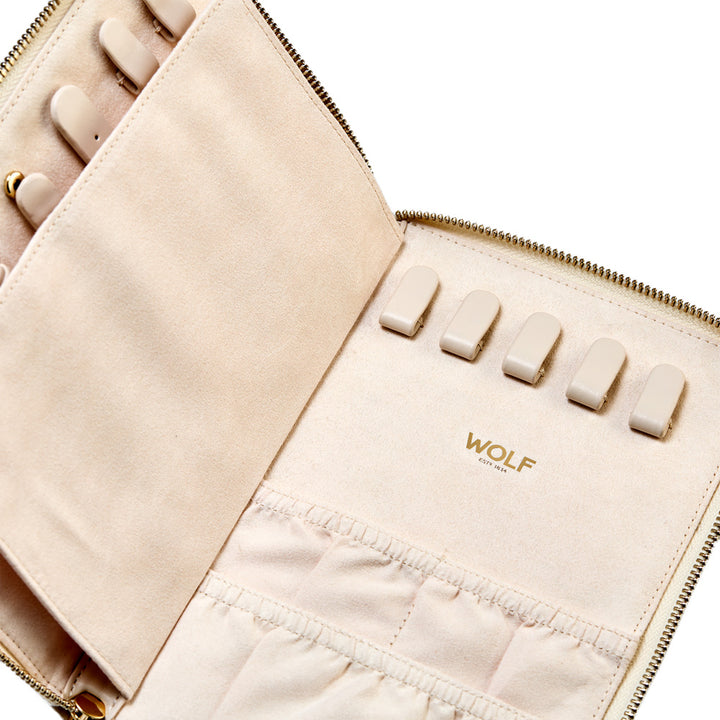 Bella Jewellery Zip Case — Bone