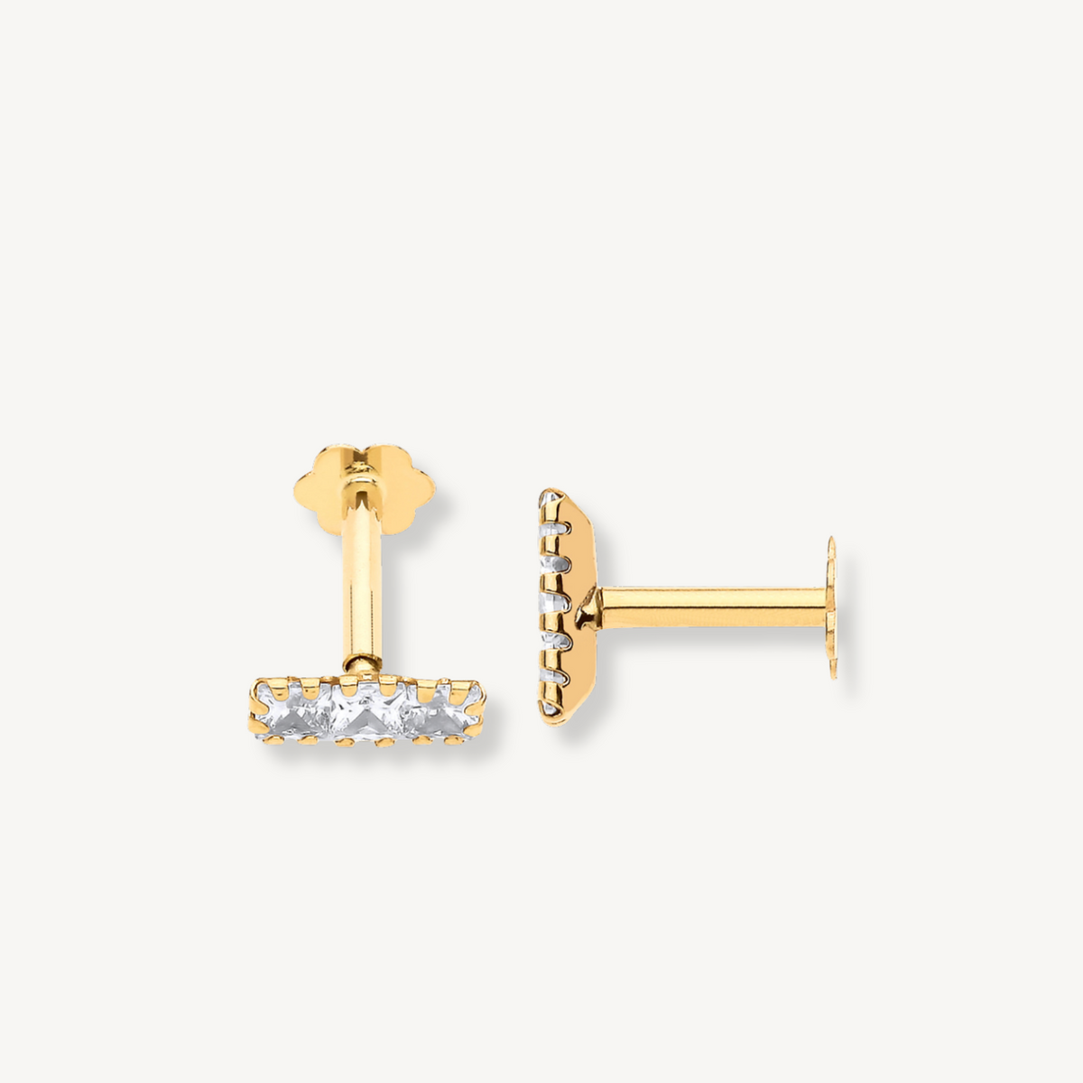 Trinity Cartilage Stud – 9ct Yellow Gold