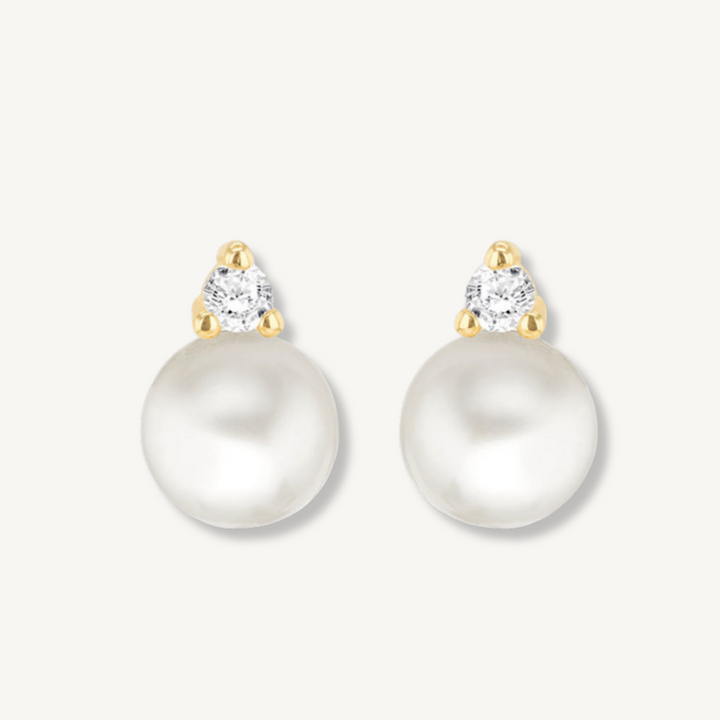 Pearl Stud Earrings – 9ct Yellow Gold