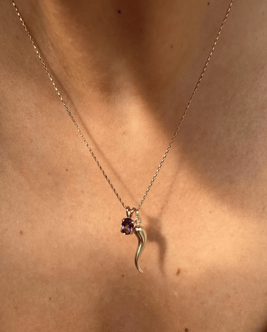 Gold Wave-Horn Pendant  by THERESHEIS.jewels