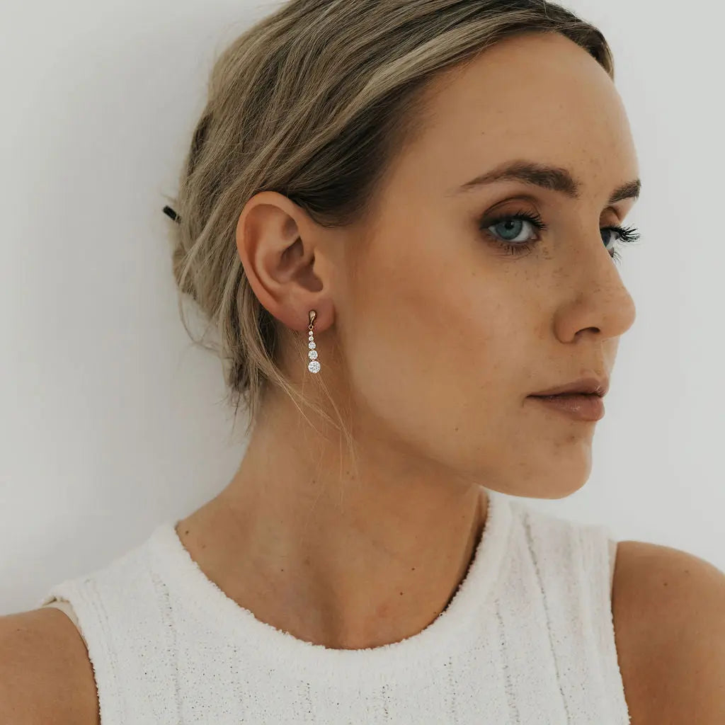 Soft Drop Diamond Earrings – 18ct Yellow Gold THERESHEIS.jewels*