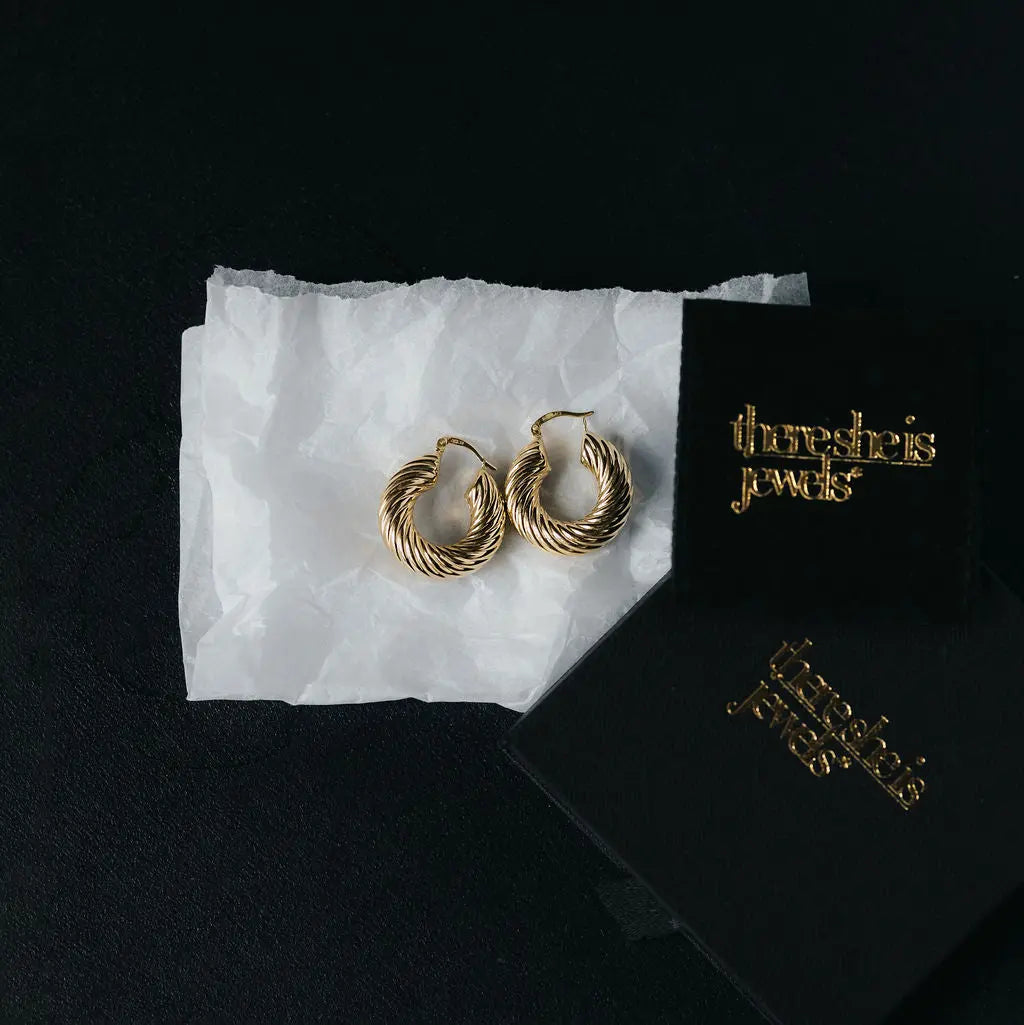 Molten Gold Hoops – 9ct Yellow Gold THERESHEIS.jewels*