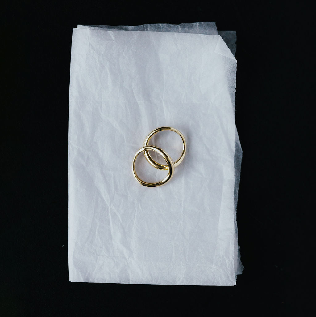 Wide Wave Gold Ring in 9ct Yellow Gold