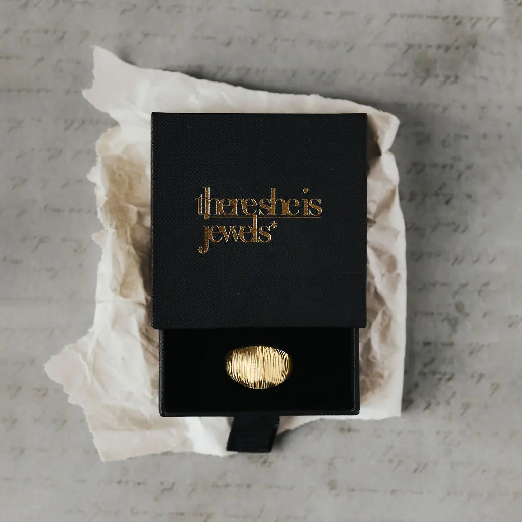 Diamond Cut Dome Ring in 9ct Yellow Gold THERESHEIS.jewels*