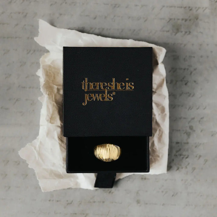 Diamond Cut Dome Ring in 9ct Yellow Gold THERESHEIS.jewels*