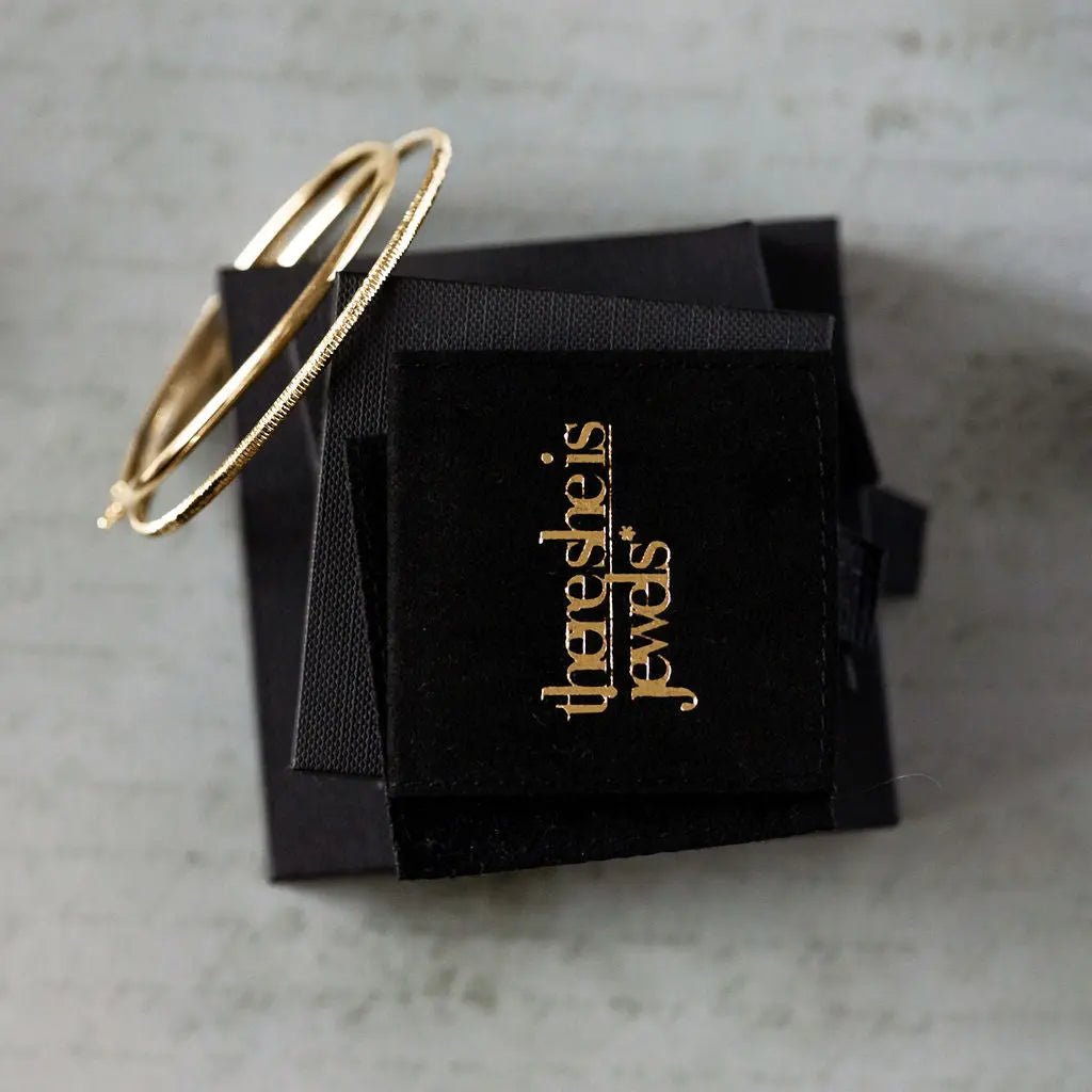 Domed Gold Bangle in 9ct Yellow Gold THERESHEIS.jewels*