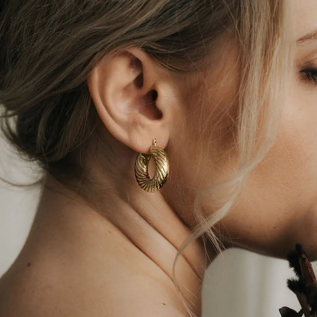 Molten Gold Hoops – 9ct Yellow Gold THERESHEIS.jewels*