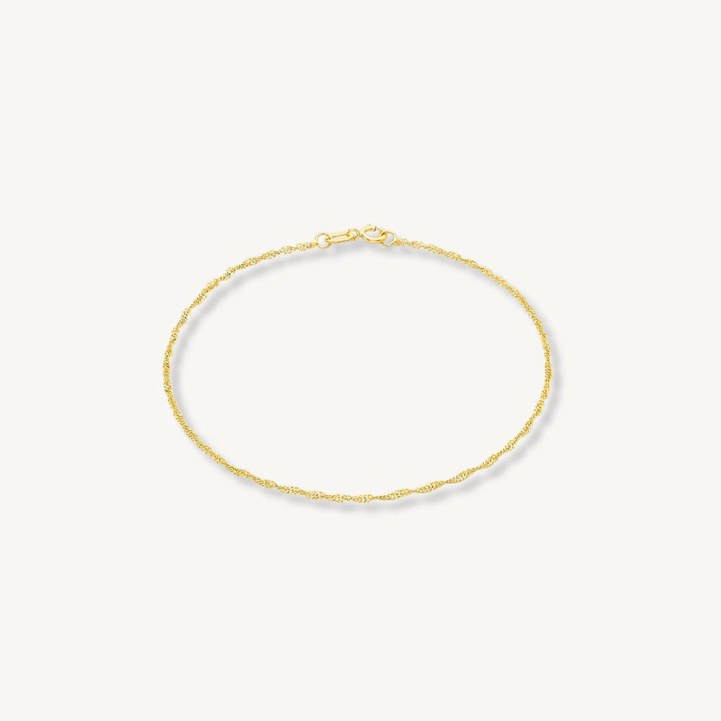 Twist Curb Chain Bracelet in 9ct Yellow Gold THERESHEIS.jewels*