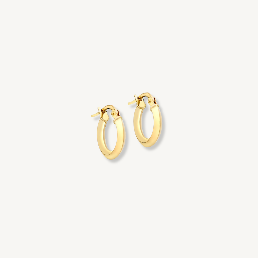 Classic Mini Hoop Earrings – 9ct Yellow Gold
