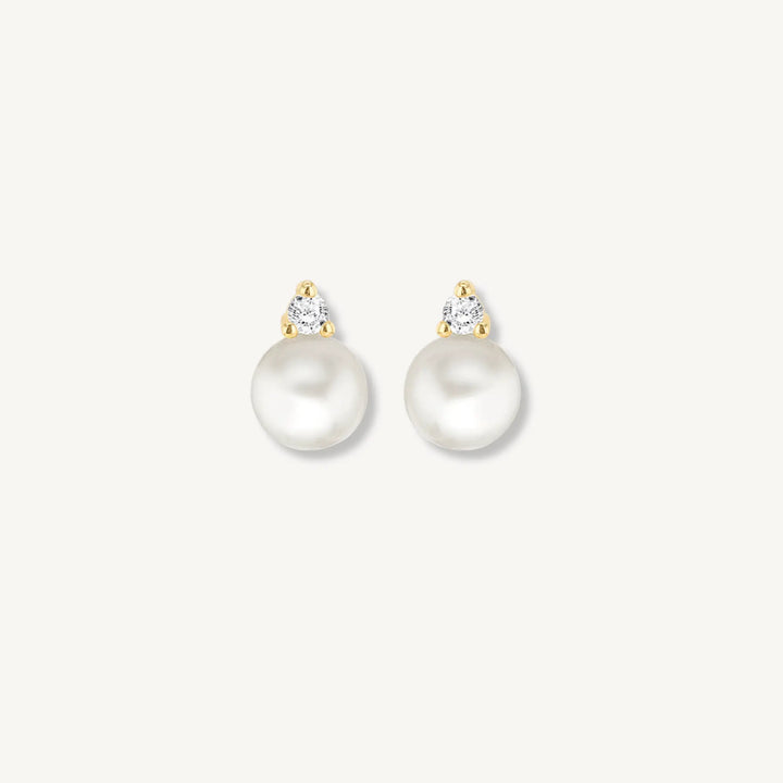 Luna Pearl Stud Earrings – 9ct Yellow Gold THERESHEIS.jewels*