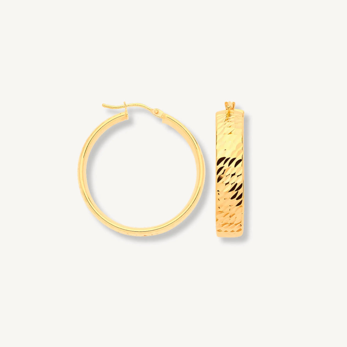 Aurelia Wide Hoop Earrings – 9ct Yellow Gold THERESHEIS.jewels*